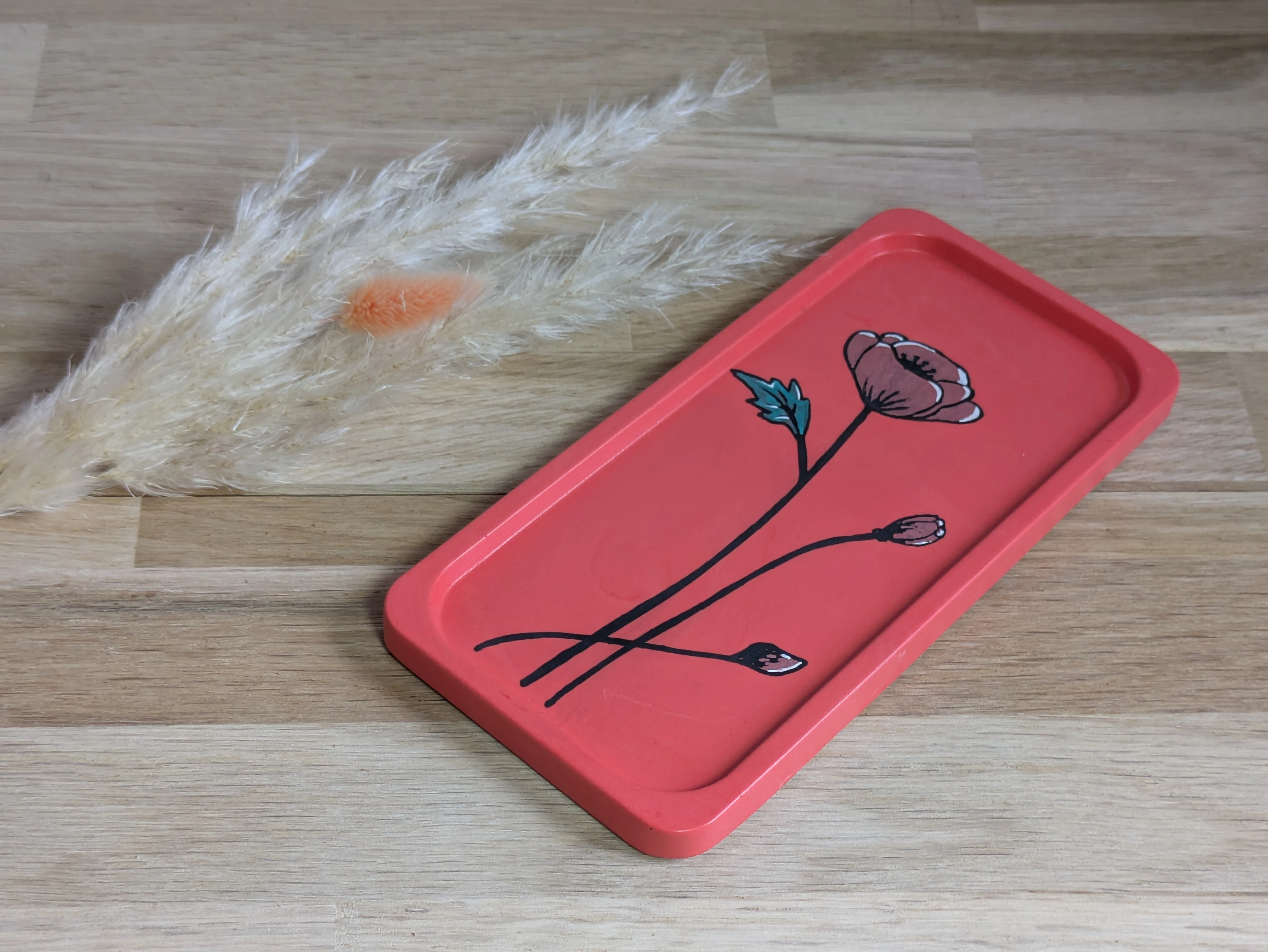 Plateau rectangulaire illustré
